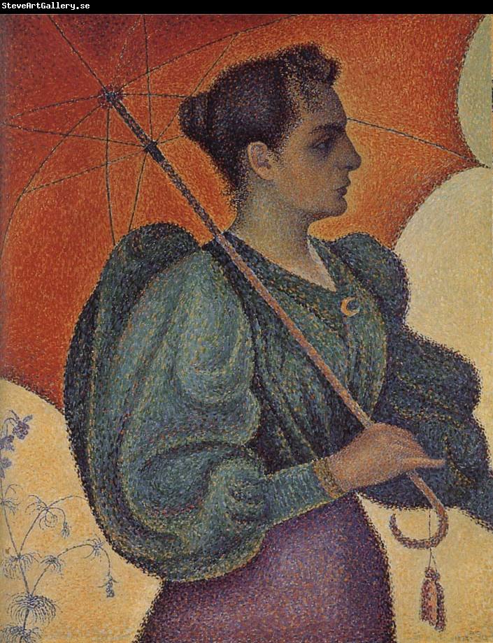 Paul Signac The fem hold gingham